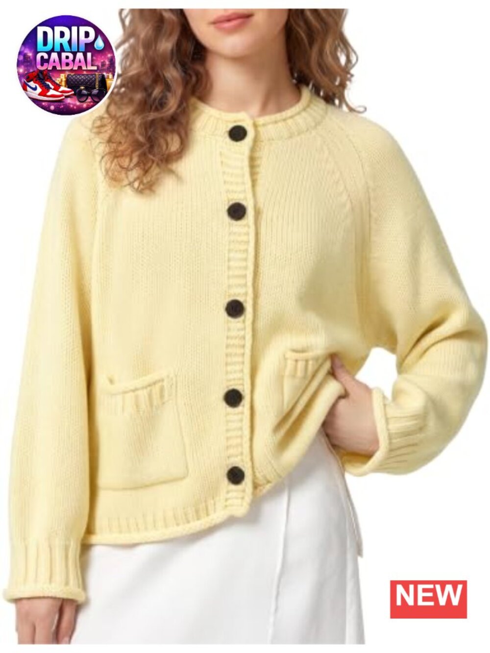 Chunky Knit Rollneck Cardigan Women Long Sleeve Button Down